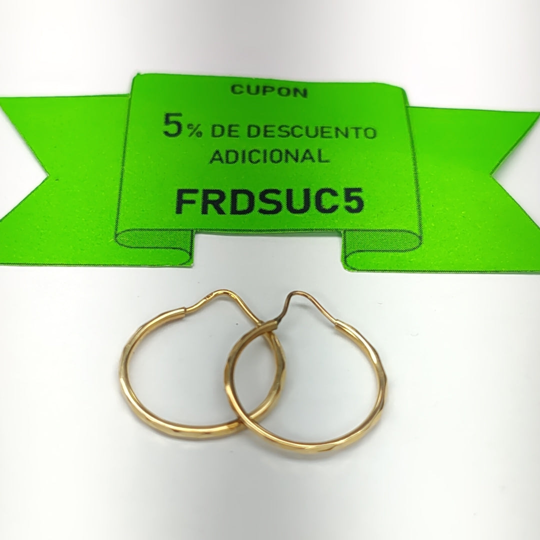 ARRACADAS PAR ORO 14 K 1.4 GRMS (SEMINUEVO)