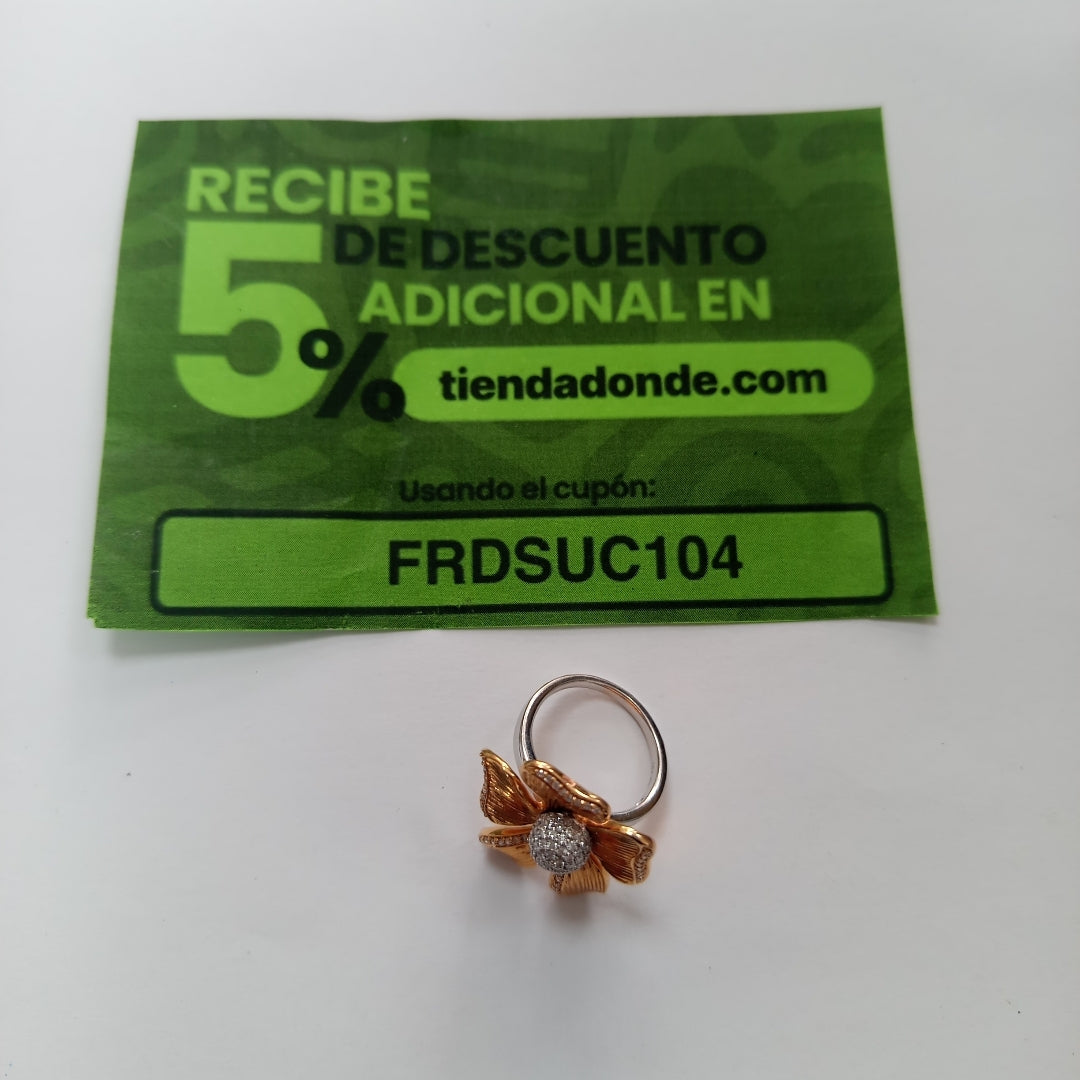 ANILLO ORO COMBINADO 18 K 9,10 GRMS (SEMINUEVO)