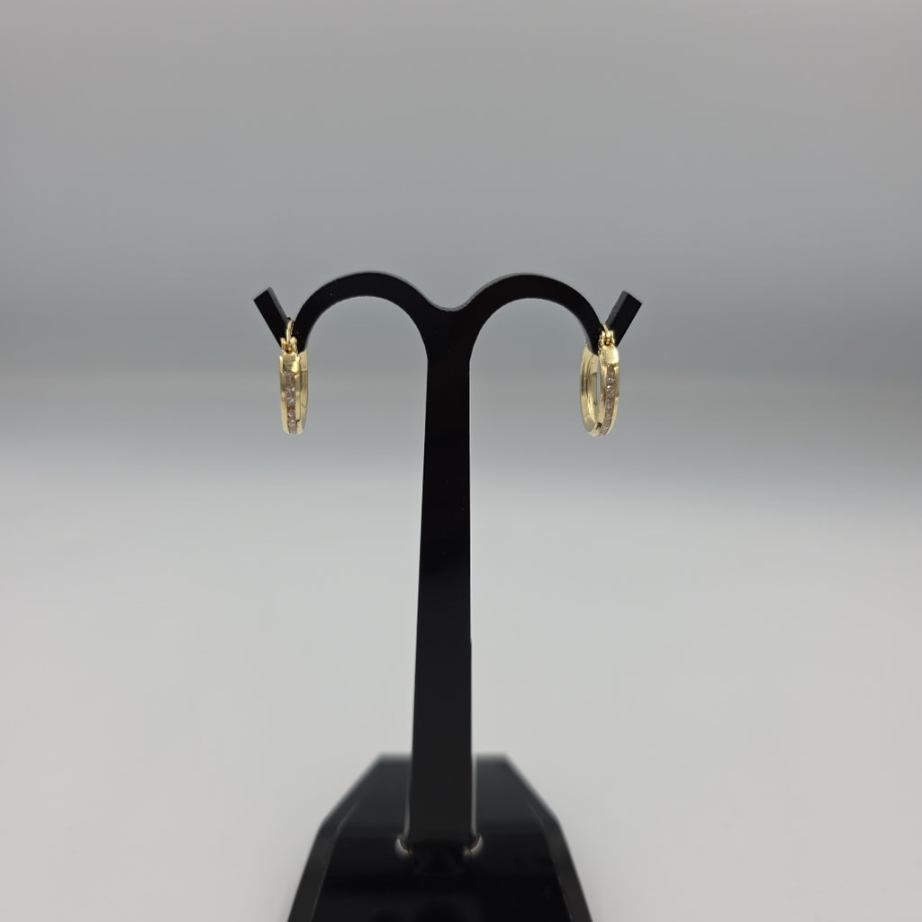 ARETES ARRACADAS CON CIRCONIAS 10K 1.4 GR (NUEVO)