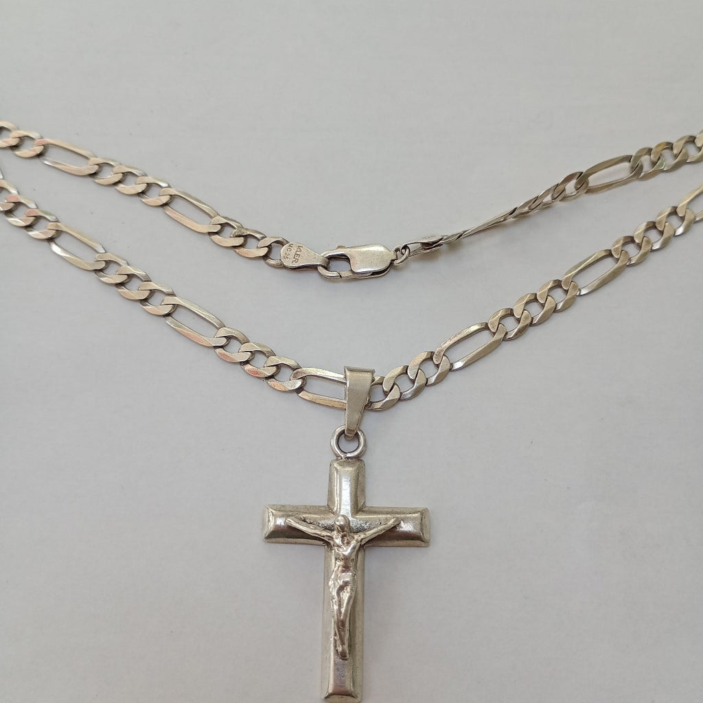 CADENA, CRUCIFIJO PLATA 31.2 GRMS (SEMINUEVO)