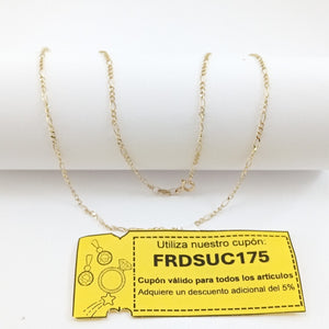 CADENA TEJIDO 3X1 14K 55 CM 2.3 GR (NUEVO)