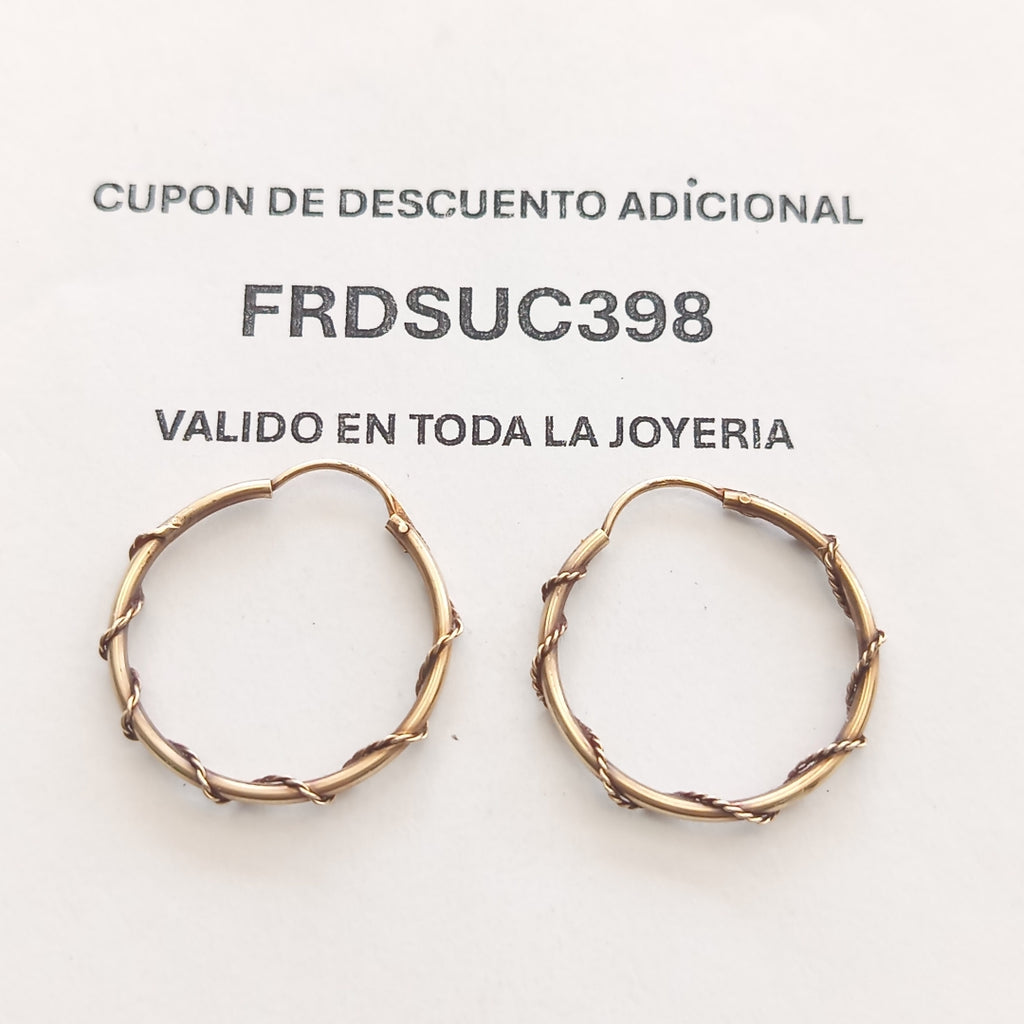 ARRACADAS PAR ORO 10 K 1.9 GRMS (SEMINUEVO)