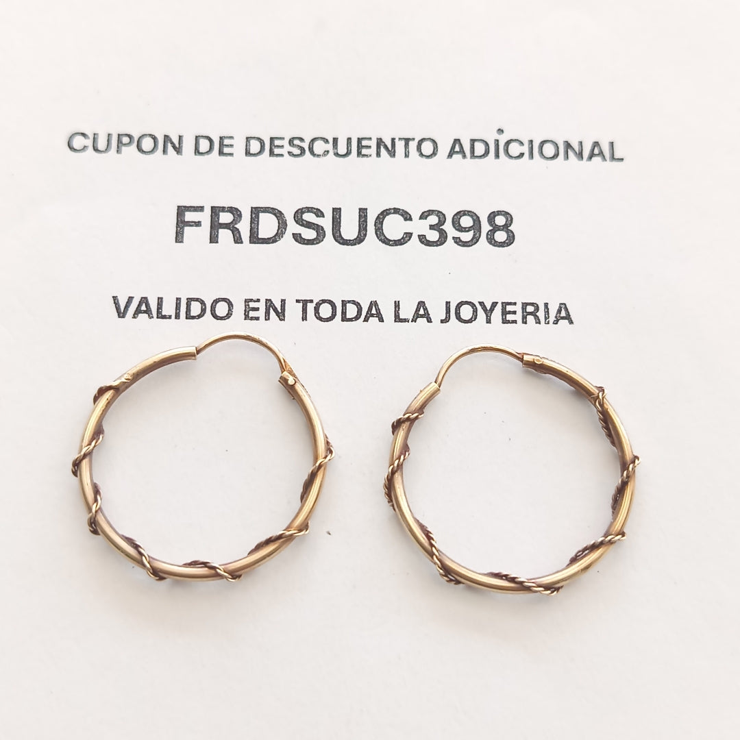 ARRACADAS PAR ORO 10 K 1.9 GRMS (SEMINUEVO)