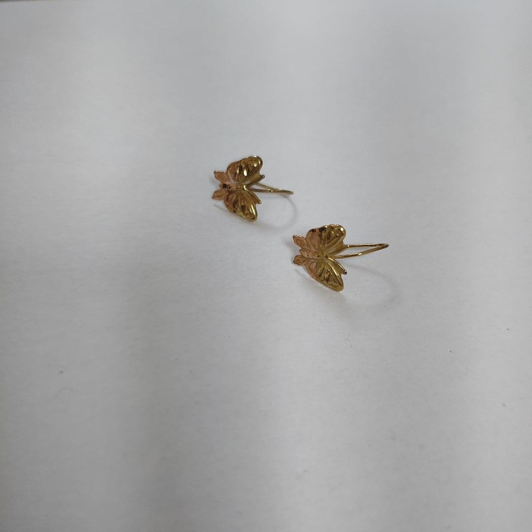 ARETES PAR ORO COMBINADO 10 K 1,40 GRMS (SEMINUEVO)