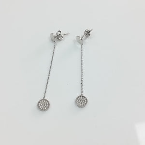ARETES PAR ORO BLANCO 14 K 2,10 GRMS (SEMINUEVO)