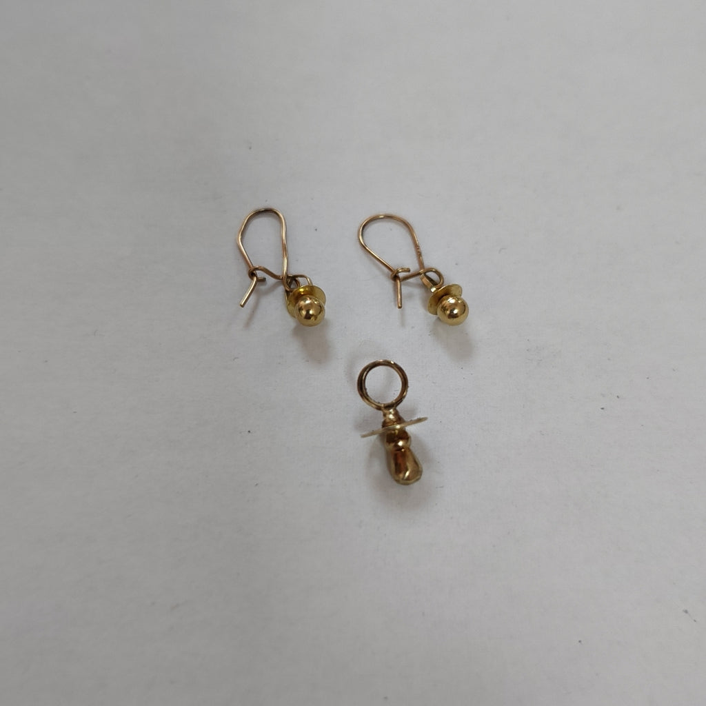 ARETES PAR, DIJE ORO 10 K 2 GRMS (SEMINUEVO)
