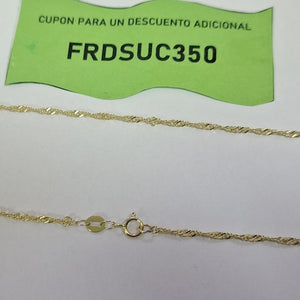 CADENA MEDIO TORZAL 10K 55 CM 2.4 GR (NUEVO)