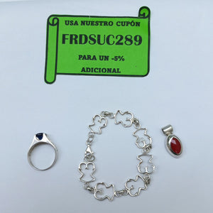ANILLITO, DIJE, PULSERA PLATA 19.4 GRMS (SEMINUEVO)