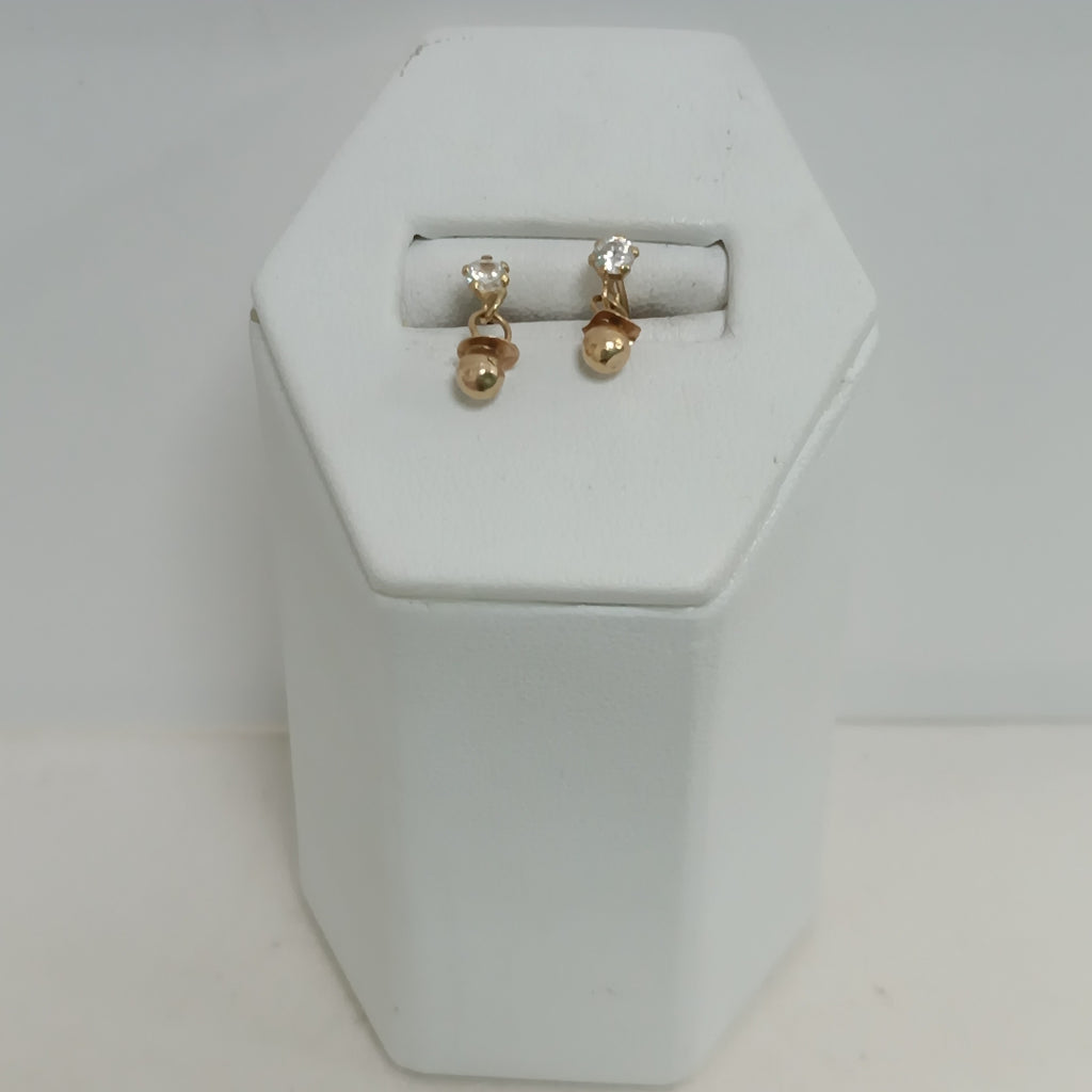 BROQUELES PAR ORO 14 K 0,40 GRMS (SEMINUEVO)