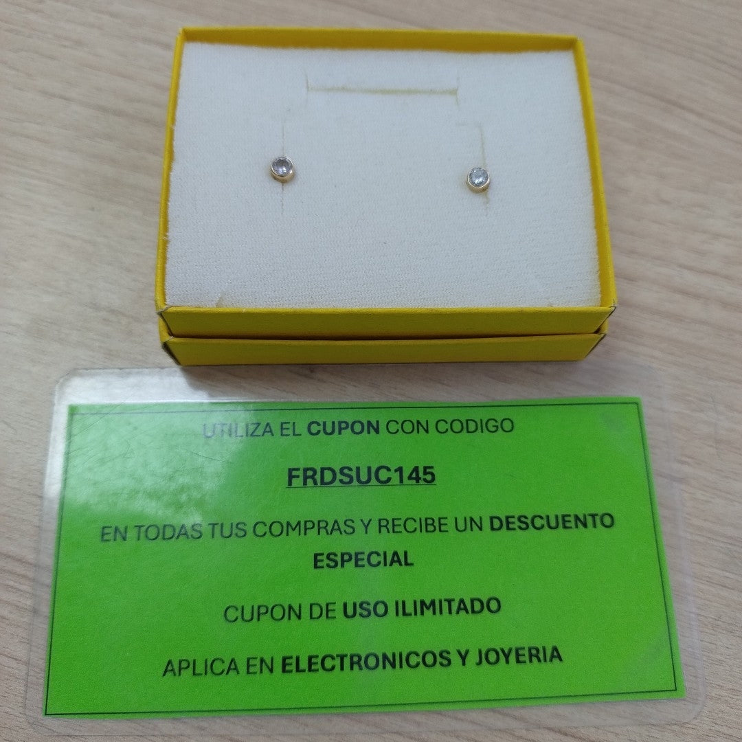 BROQUELES PAR ORO 14 K 0.5 GRMS (SEMINUEVO)