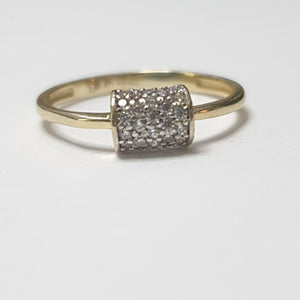 ANILLO ANILLITO C CIRCONIAS 14K 7 TALLA 1.5 GR (NUEVO)