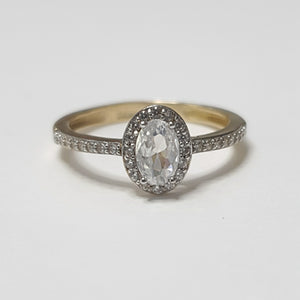 ANILLO ANILLITO C CIRCONIAS 14K 8 TALLA 1.9 GR (NUEVO)