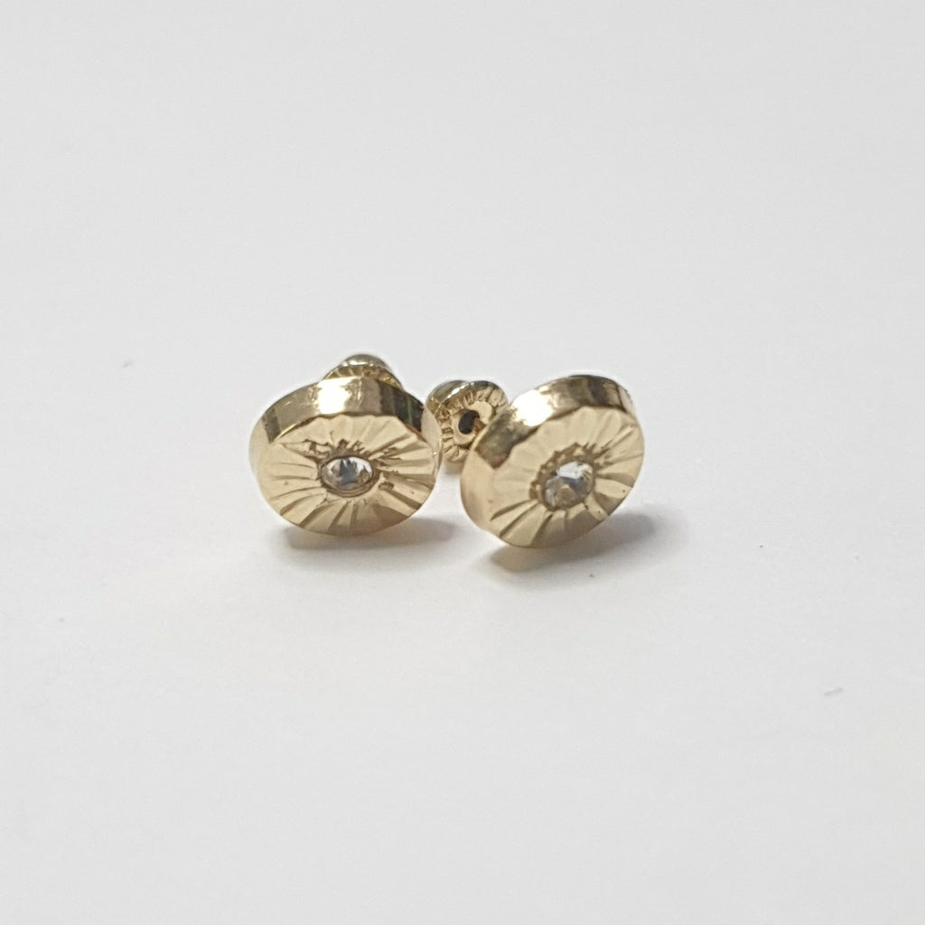 BROQUELES BROQUEL FIG BOTON C CIRCONIA 14K 0.2916 GR (NUEVO)