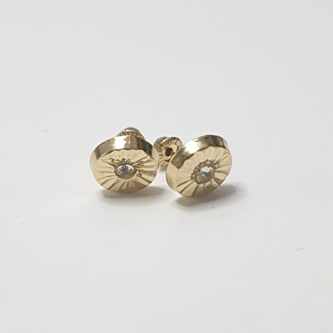 BROQUELES BROQUEL FIG BOTON C CIRCONIA 14K 0.2916 GR (NUEVO)