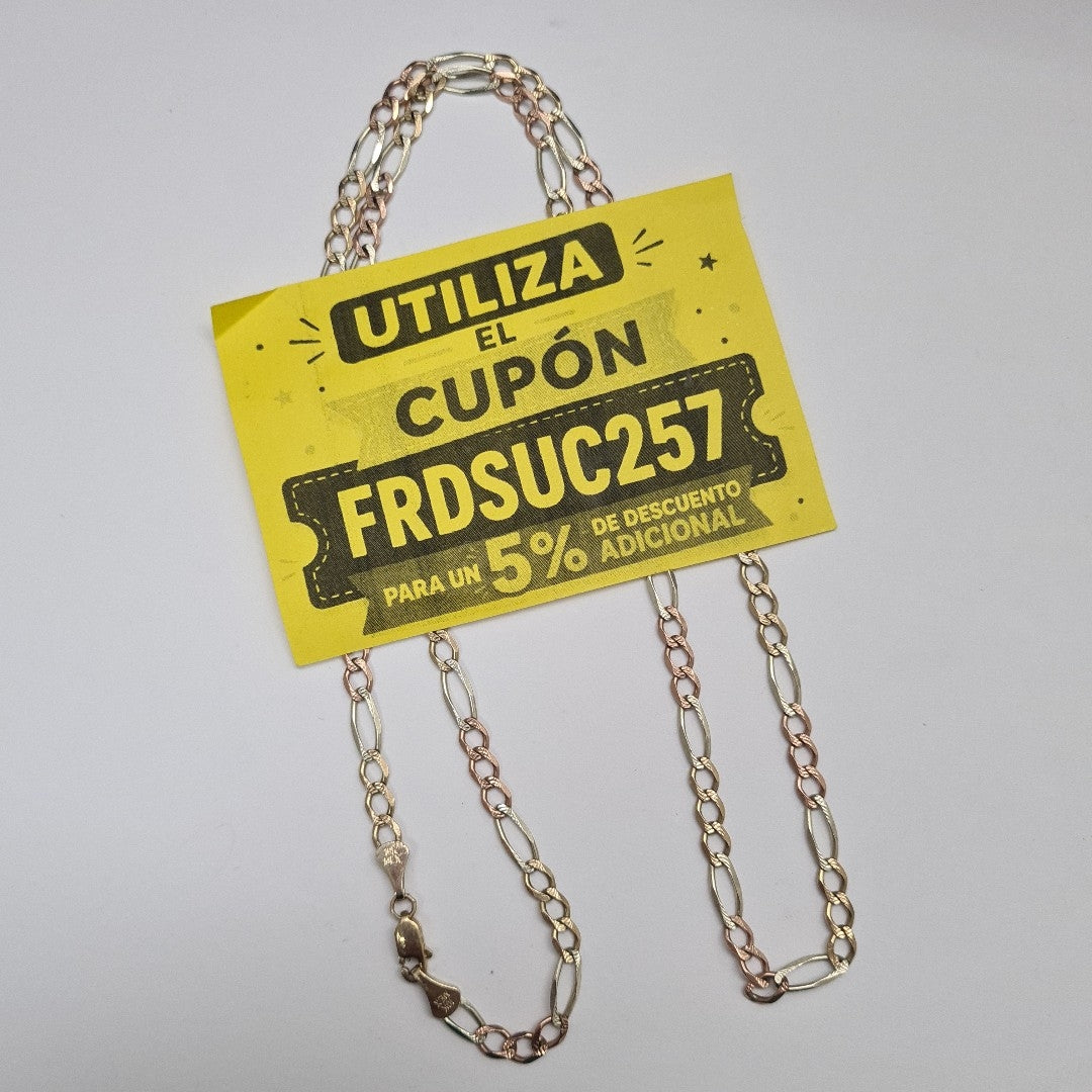 CADENA ORO, ORO COMBINADO 10 K 12.9 GRMS (SEMINUEVO)