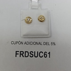 BROQUELES BROQUEL FIG BOTON C CIRCONIA 14K 0.2916 GR (NUEVO)