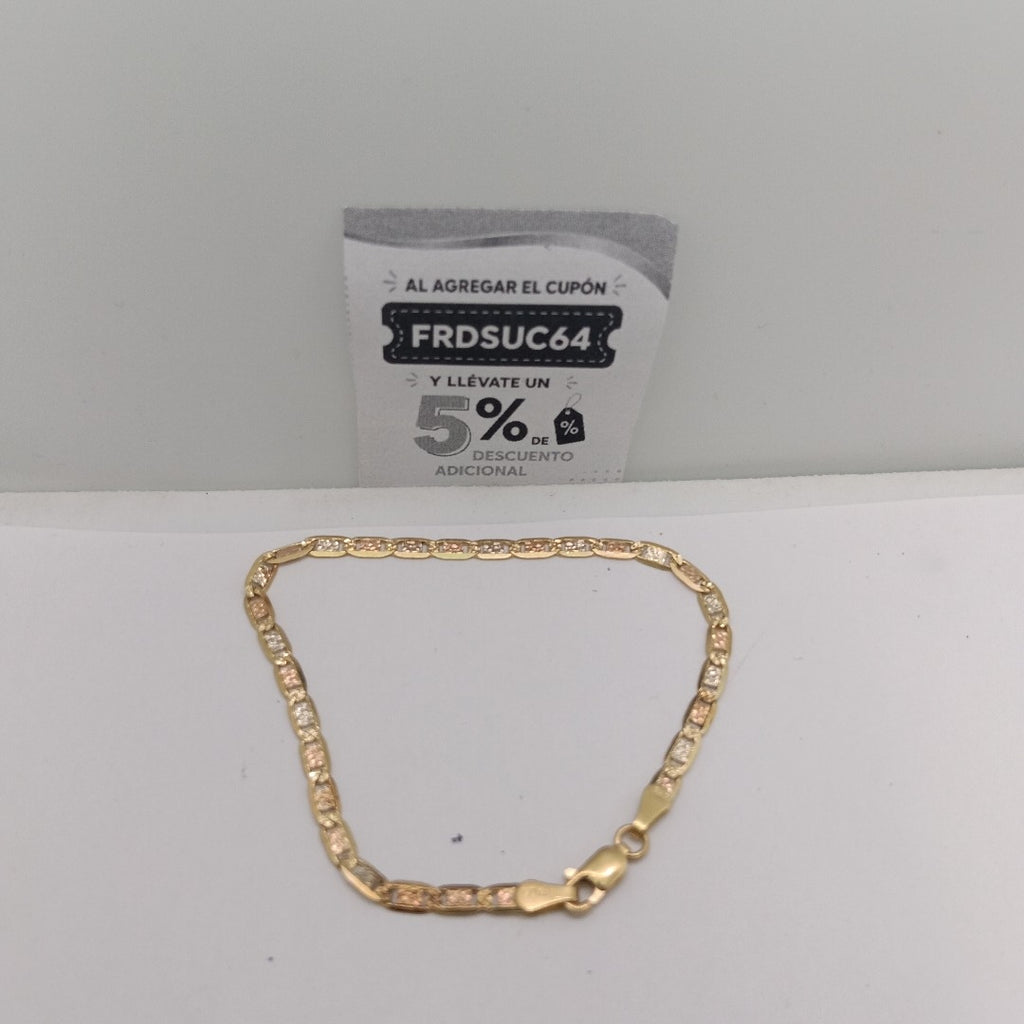 PULSERA ORO COMBINADO 14 K 3,80 GRMS (SEMINUEVO)
