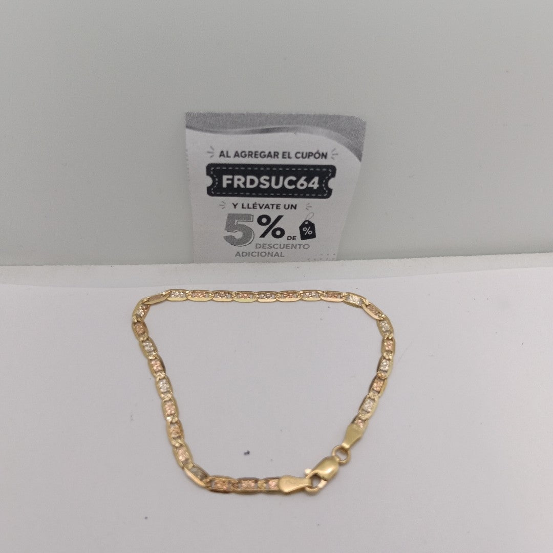 PULSERA ORO COMBINADO 14 K 3,80 GRMS (SEMINUEVO)