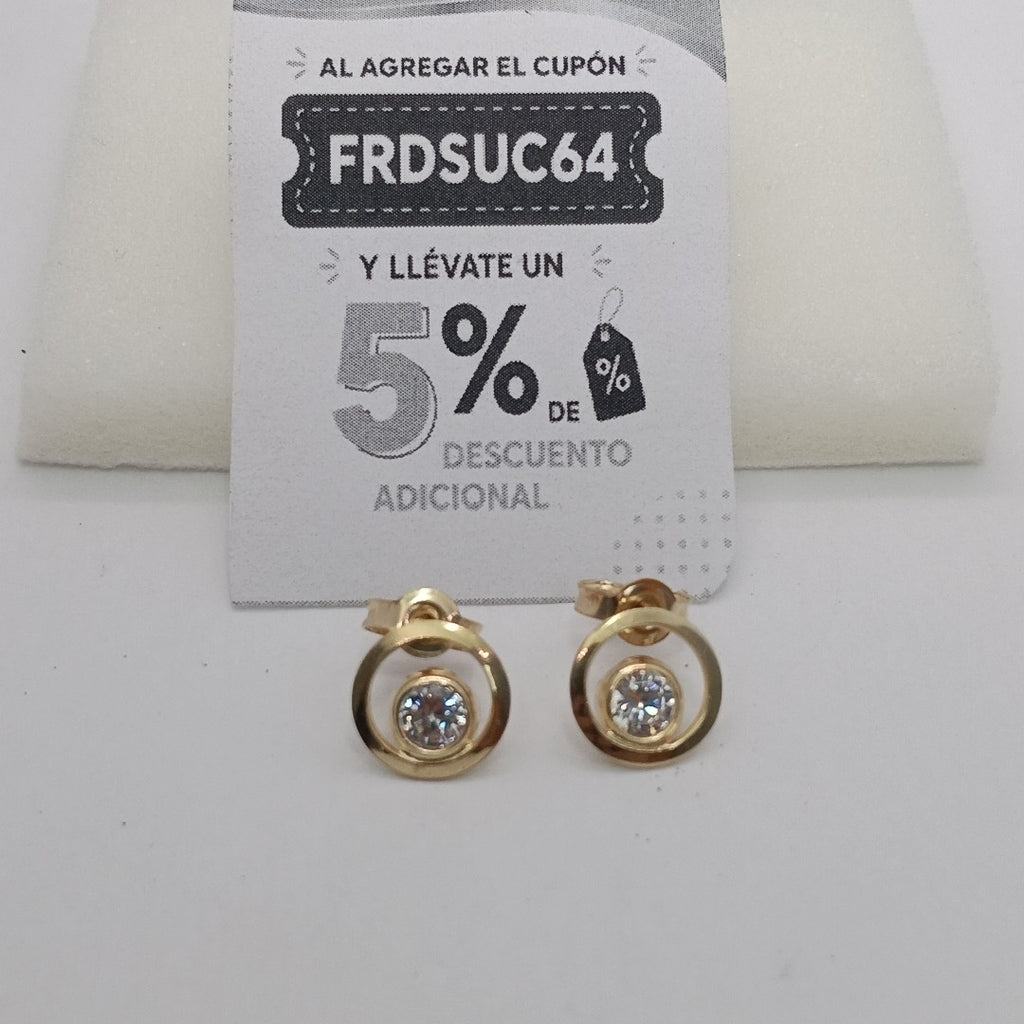 BROQUELES PAR ORO 14 K 2,20 GRMS (SEMINUEVO)