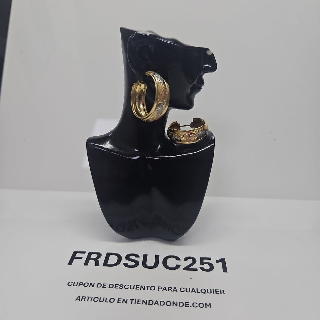 ARETES PAR ORO 14 K 4,50 GRMS (SEMINUEVO)