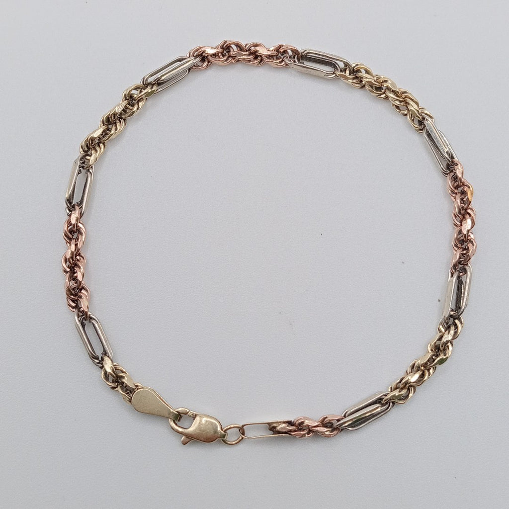PULSERA ORO COMBINADO 14 K 4 GRMS (SEMINUEVO)