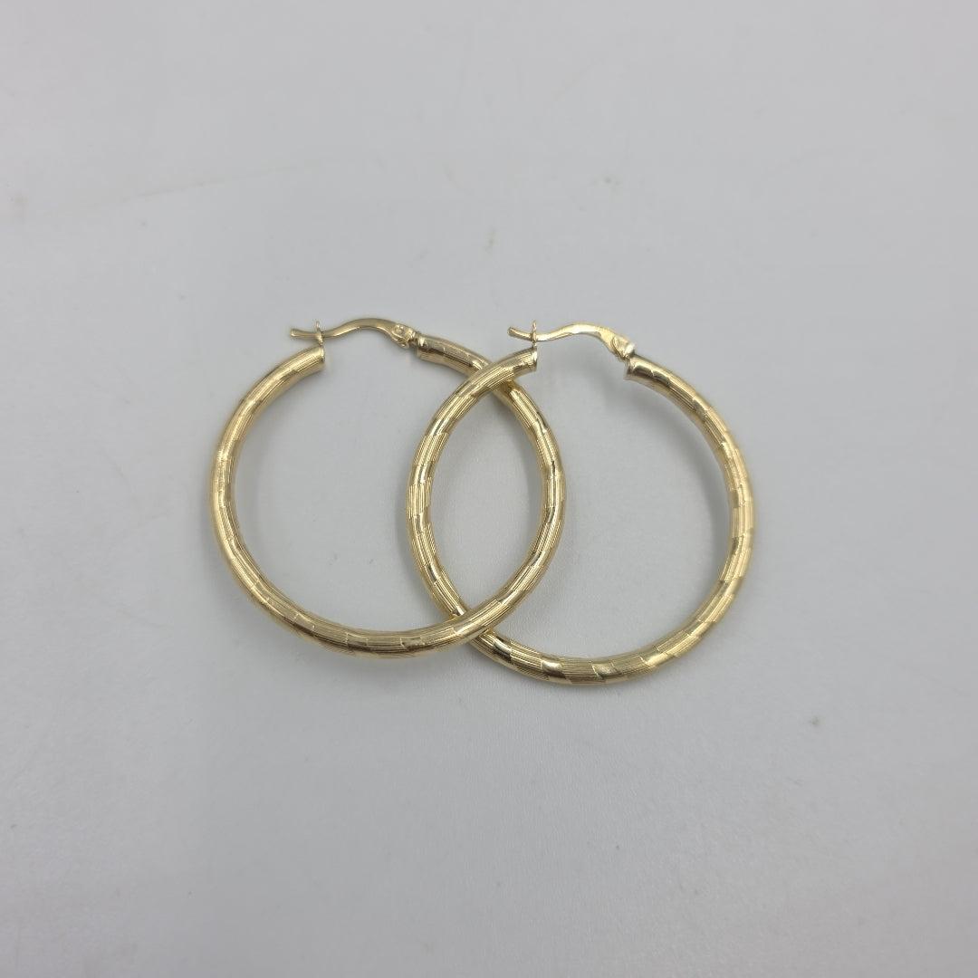 ARETES ARRACADA LABRADA 10K 4 GR (NUEVO)