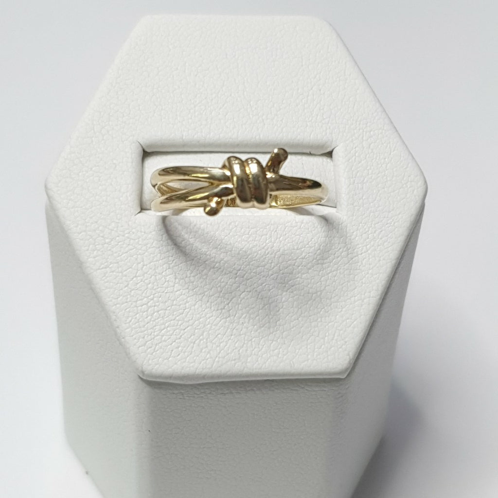 ANILLO ANILLITO C NUDO 14K 8 TALLA 2 GR (NUEVO)