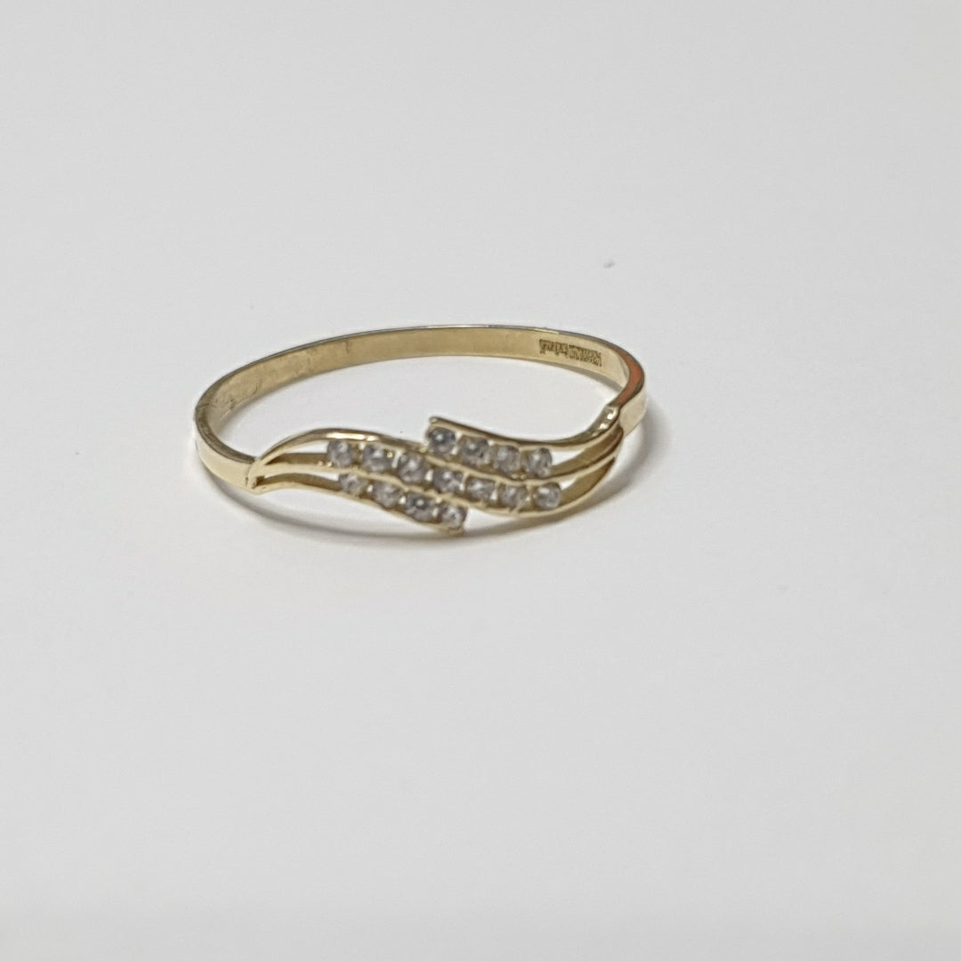 ANILLOS C CIRCONIAS 14K TALLA 8 0.9 GR (NUEVO)