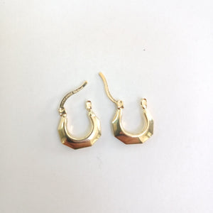 ARETES TEJIDO ARRACADA FACETADA 14K 1.2 GR (NUEVO)
