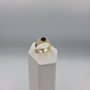 ANILLOS CON ONIX Y CIRCONIAS 14K TALLA 12 4.5 GR (NUEVO)
