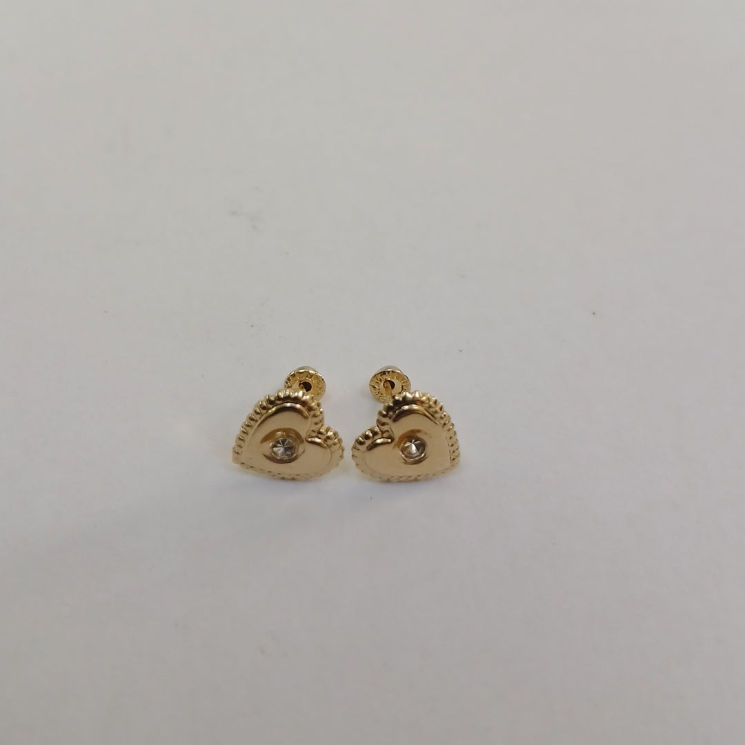 BROQUELES BROQUEL FIG CORAZON C CIRCONIA 14K 0.2614 GR (NUEVO)