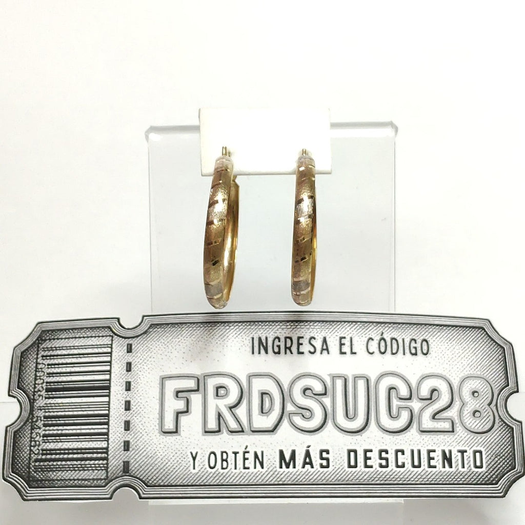 ARRACADAS PAR ORO COMBINADO 8 K 3,40 GRMS (SEMINUEVO)