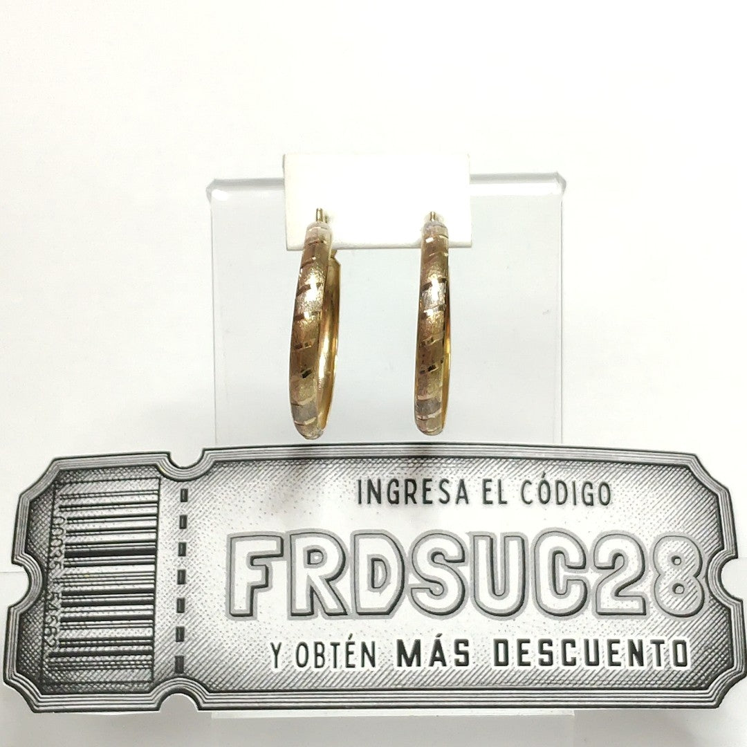 ARRACADAS PAR ORO COMBINADO 8 K 3,40 GRMS (SEMINUEVO)