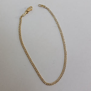 PULSERAS BARBADA DIAMANTADA ORO 14K 18 CM 2.4 GR (NUEVO)