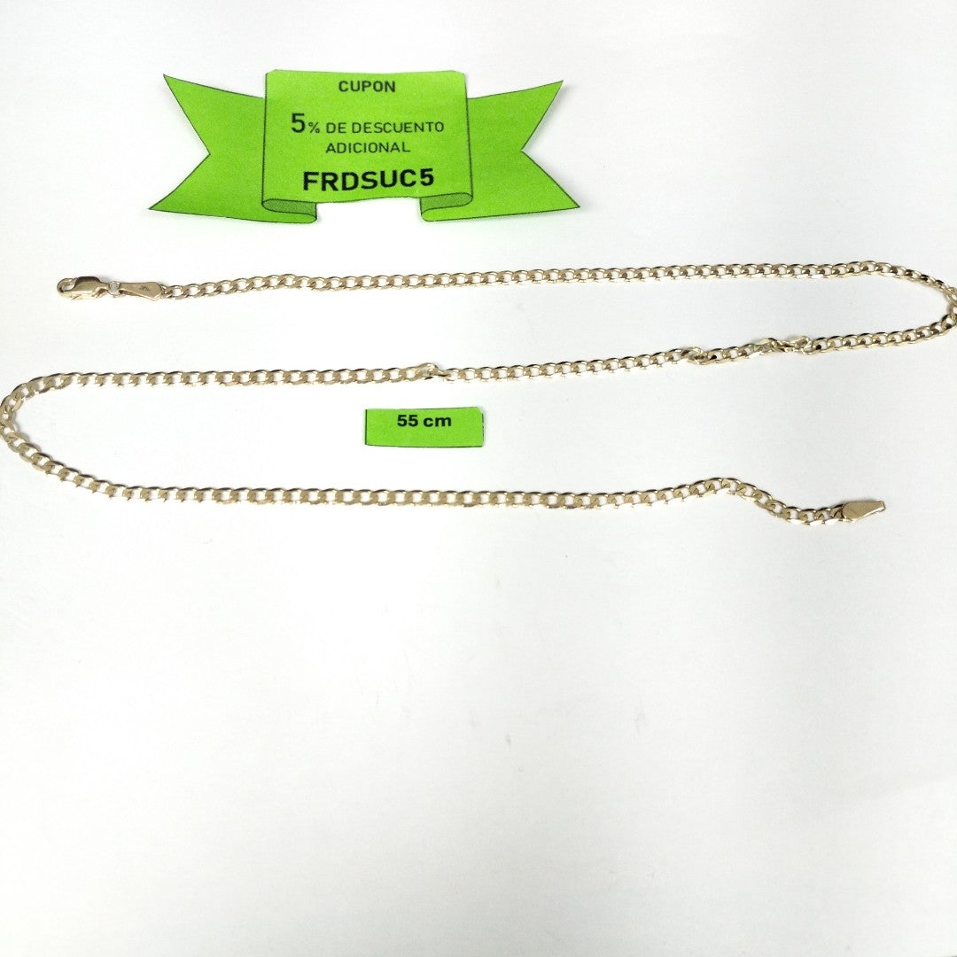 CADENA TEJIDO BARBADA 14K 55 CM 8.2 GR (NUEVO)