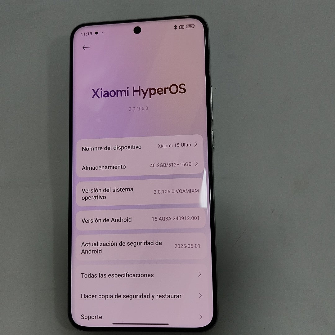 CELULAR XIAOMI 15 ULTRA 25010PN30G (2025) 512 GB 16 GB RAM (SEMINUEVO)