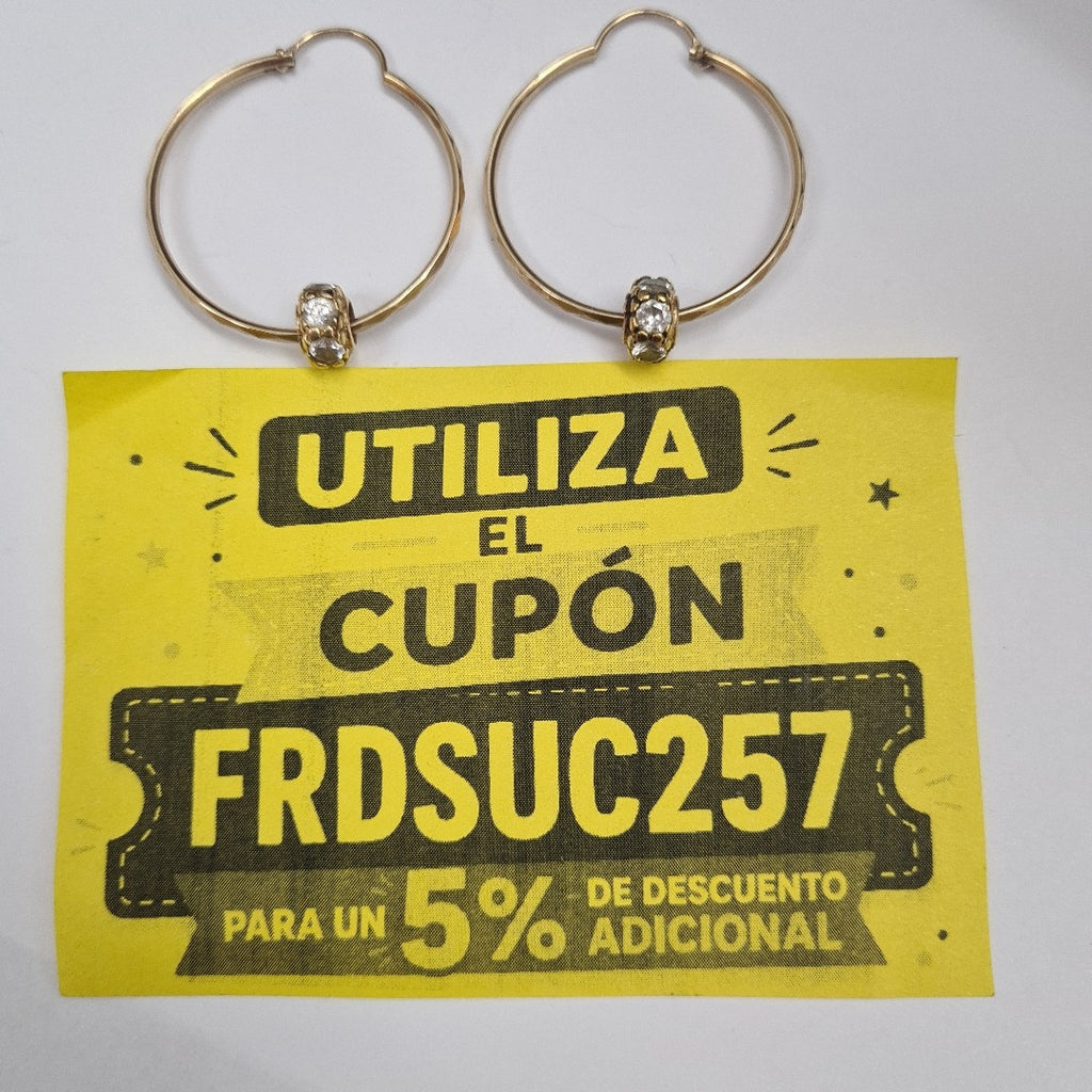 ARRACADAS PAR, DIJE ORO 10 K 3.6 GRMS (SEMINUEVO)