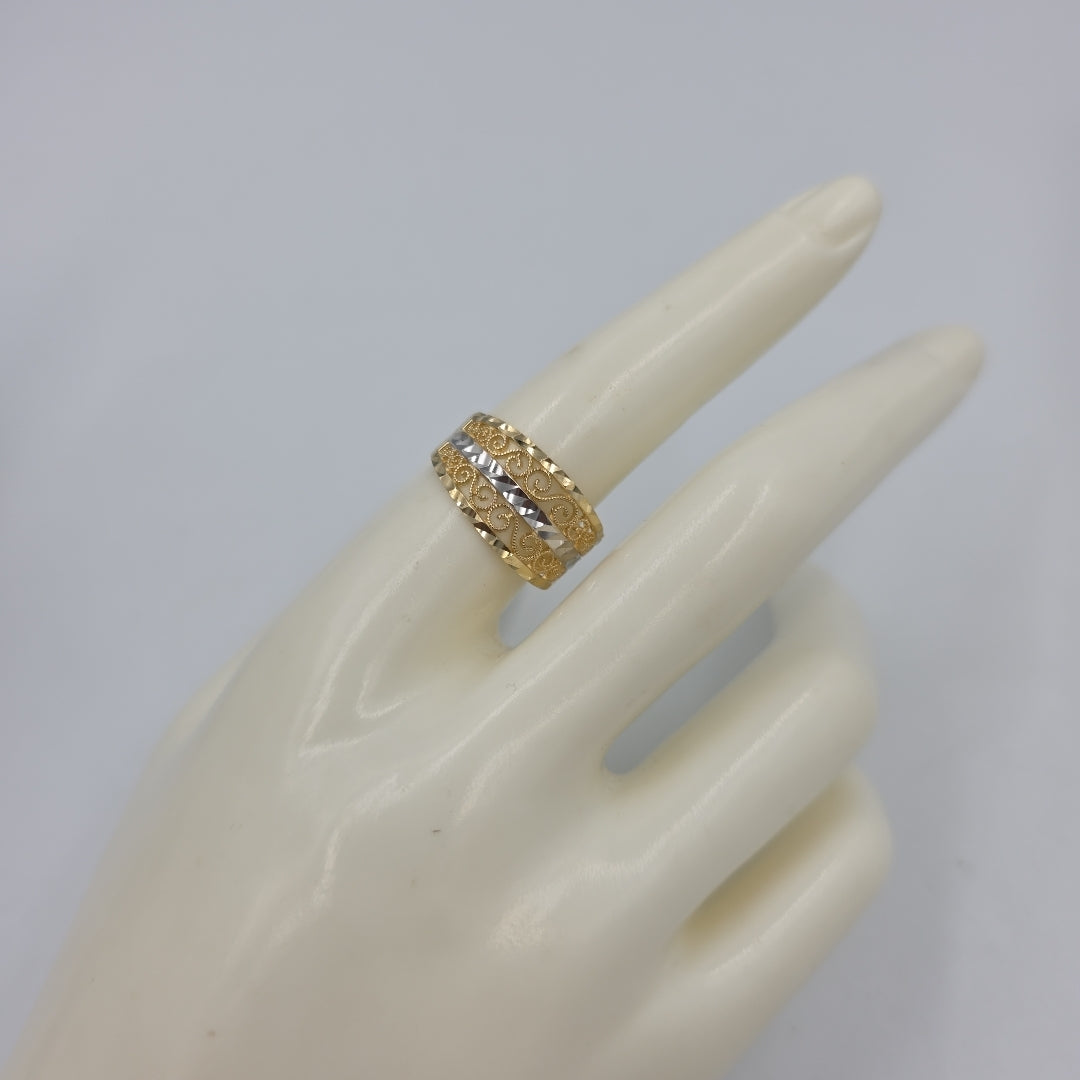 ANILLOS TIPO FILIGRANA 14K TALLA 8.5 3 GR (NUEVO)