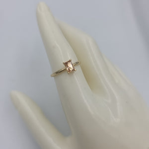 ANILLOS TEJIDO ANILLITO C PIEDRA DE COLOR 14K 8 1.2 GR (NUEVO)