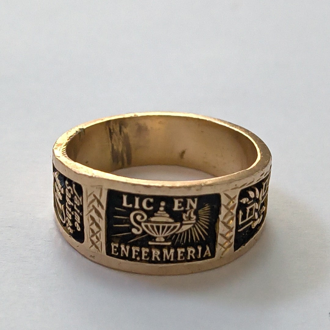 ANILLO DE GRADUACIÓN ORO 8 K 6.4 GRMS (SEMINUEVO)