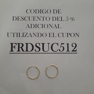 ARETES PAR ORO 14 K 0.8 GRMS (SEMINUEVO)