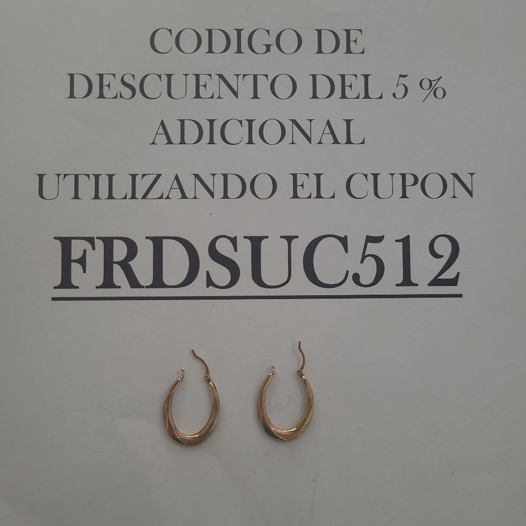 ARETES PAR ORO 10 K 2.8 GRMS (SEMINUEVO)