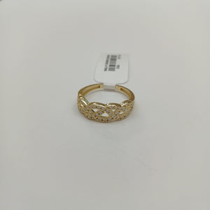 ANILLOS C CIRCONIAS 14K TALLA 8 2.6 GR (NUEVO)