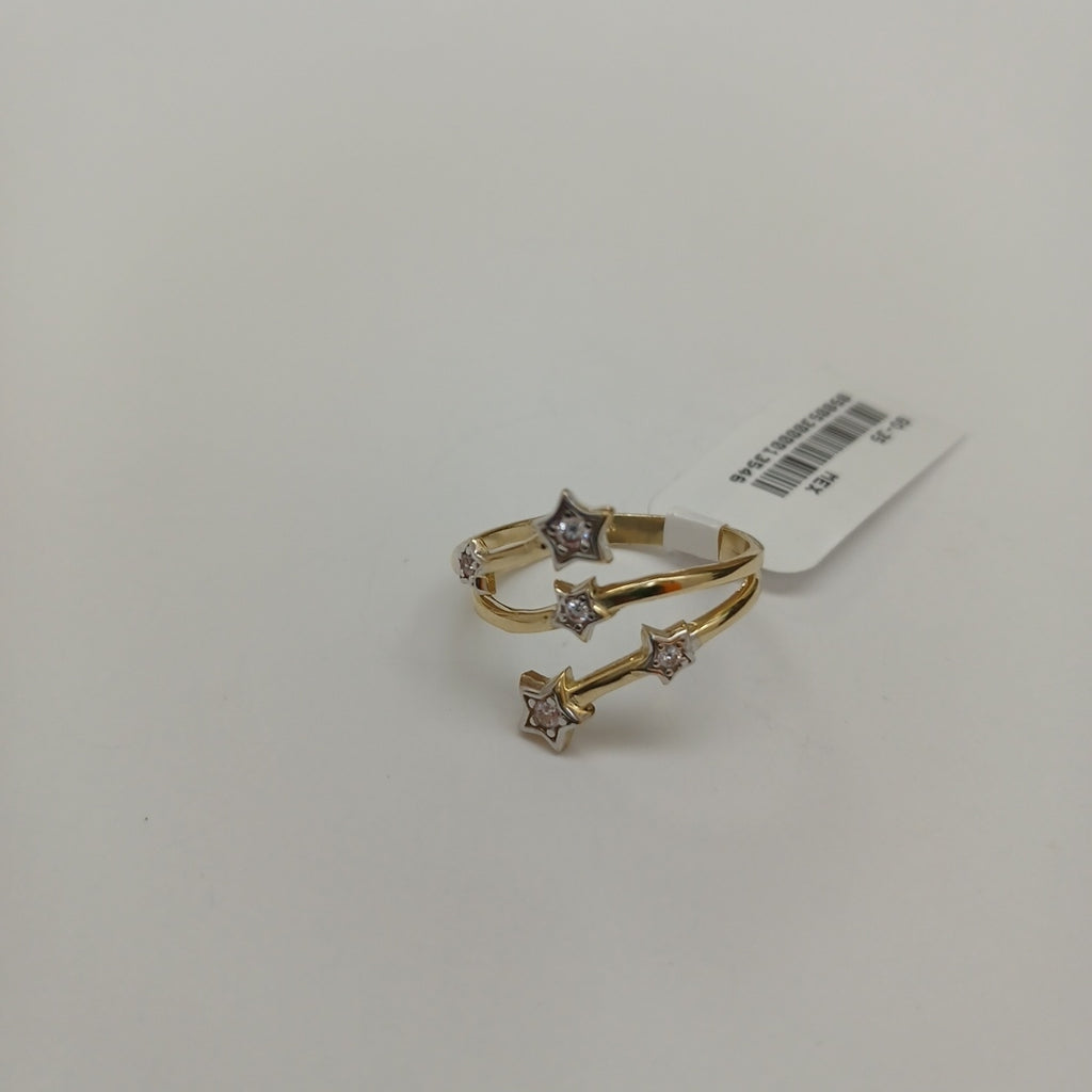 ANILLOS ANILLITO FIG ESTRELLA CON CIRCNIAS 10K TALLA 8 2.6 GR (NUEVO)