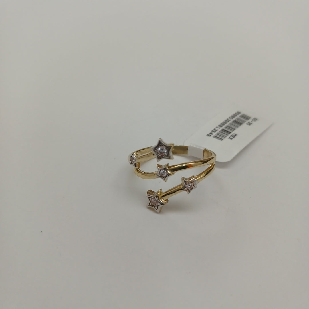 ANILLOS ANILLITO FIG ESTRELLA CON CIRCNIAS 10K TALLA 8 2.6 GR (NUEVO)