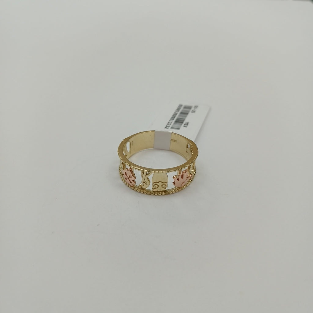 ANILLOS ARGOLLA DE LA SUERTE 10K TALLA 9 3.1 GR (NUEVO)