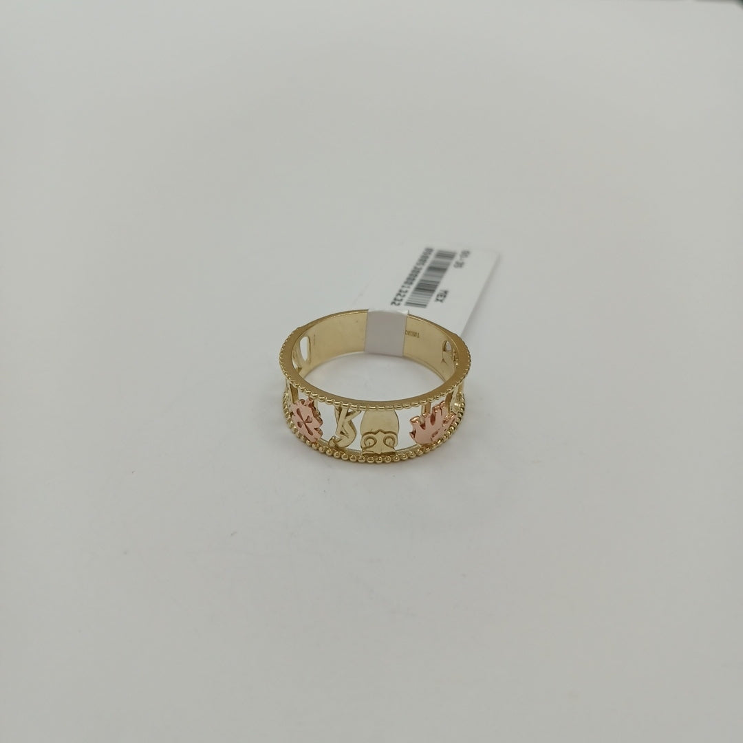 ANILLOS ARGOLLA DE LA SUERTE 10K TALLA 9 3.1 GR (NUEVO)