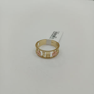 ANILLOS ARGOLLA DE LA SUERTE 10K TALLA 9 3.1 GR (NUEVO)