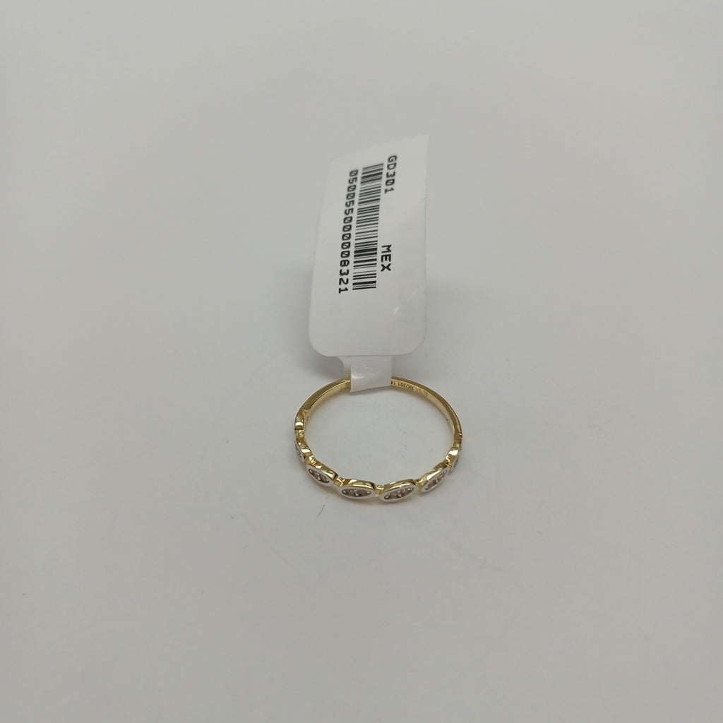 ANILLO ANILLITO FIG C CIRCONIAS 14K 6.5 TALLA 1.1 GR (NUEVO)
