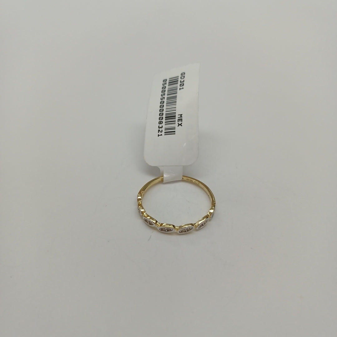ANILLO ANILLITO FIG C CIRCONIAS 14K 6.5 TALLA 1.1 GR (NUEVO)